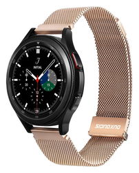 Dux Ducis Milanese Staal - Universeel Smartwatch Bandje 20MM - Goud afbeelding