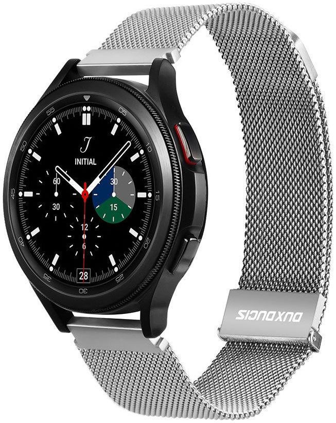 Dux Ducis Milanese Staal Universeel Smartwatch Bandje 22MM Zilver afbeelding 1