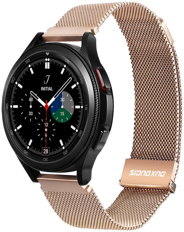 Dux Ducis - Milanese Staal Universeel Smartwatch Bandje 22MM - Goud afbeelding 1