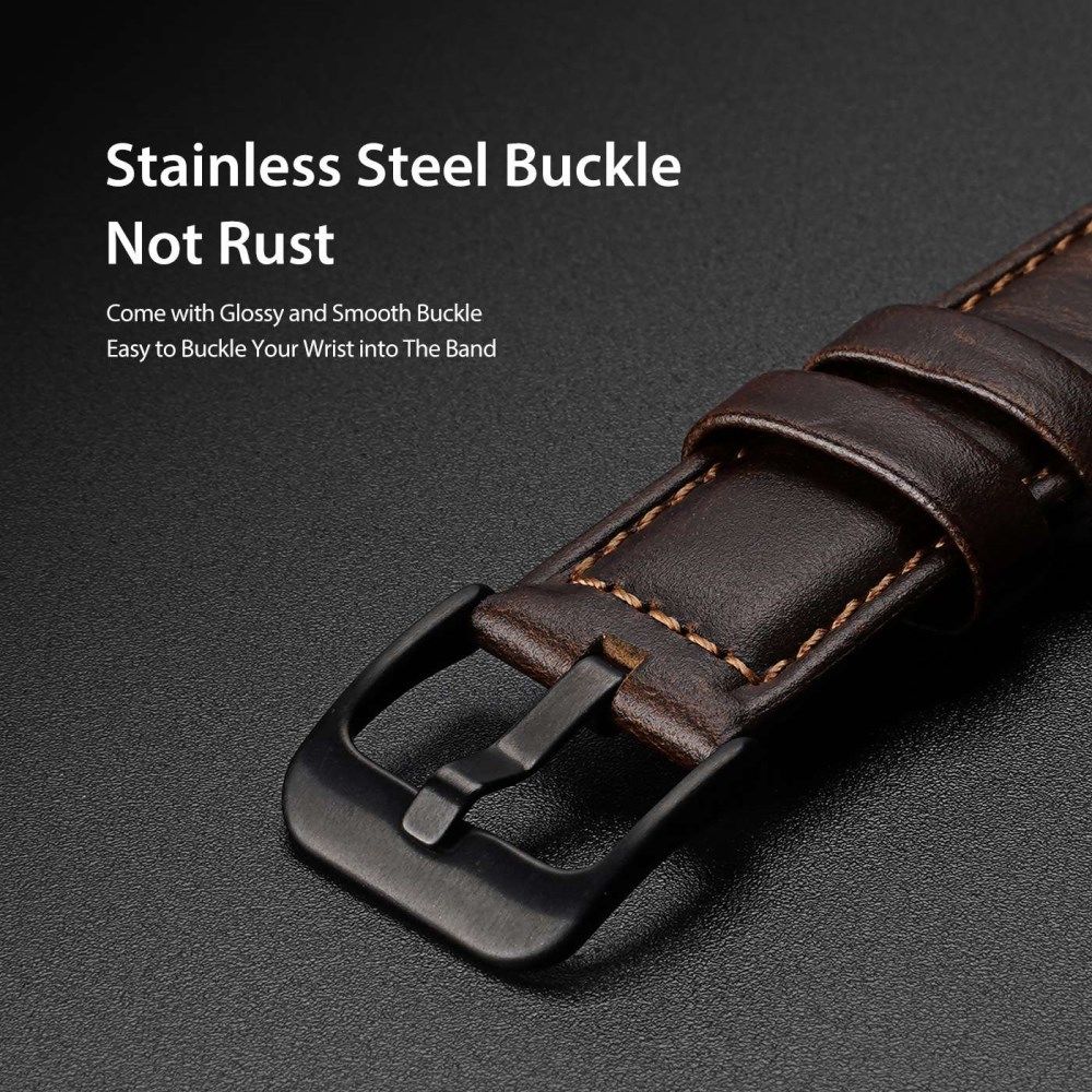 Dux Ducis Business - Universeel Smartwatch Bandje 20MM - Kunstleer - Coffee afbeelding 5