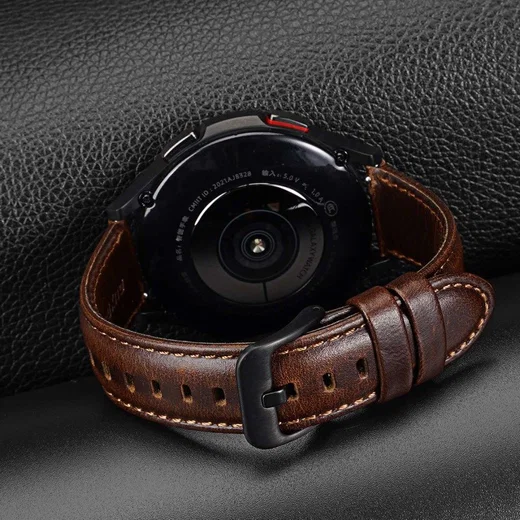 Dux Ducis Business - Universeel Smartwatch Bandje 20MM - Kunstleer - Coffee afbeelding 10