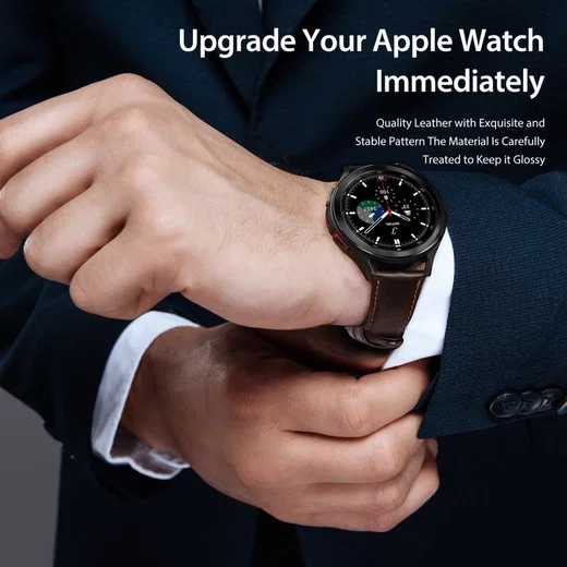 Dux Ducis Business - Universeel Smartwatch Bandje 20MM - Kunstleer - Coffee afbeelding 7