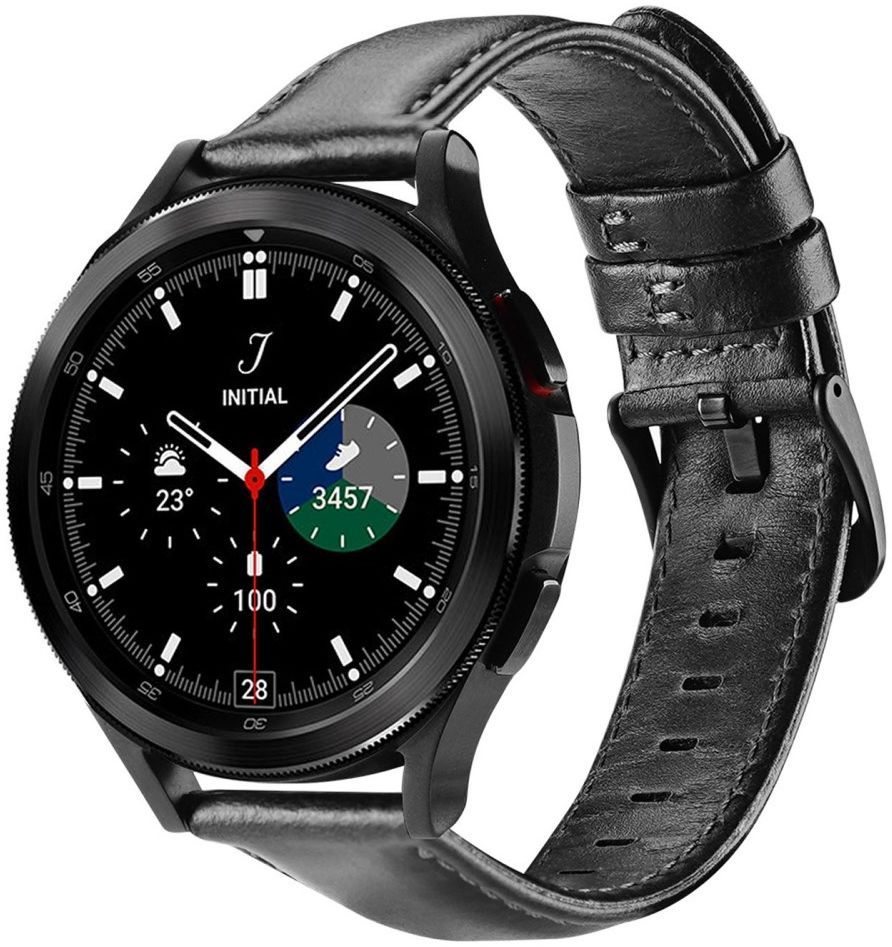 Dux Ducis Business - Universeel Smartwatch Bandje 22MM - Kunstleer - Zwart afbeelding 1