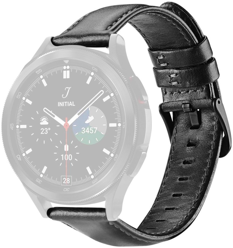 Dux Ducis Business - Universeel Smartwatch Bandje 22MM - Kunstleer - Zwart afbeelding 3