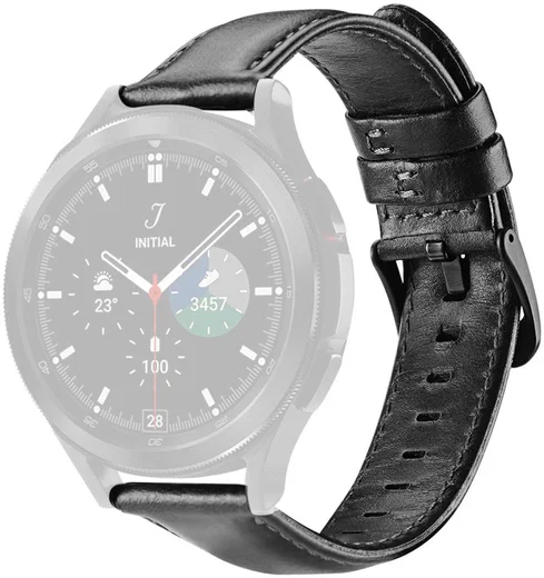 Dux Ducis Business - Universeel Smartwatch Bandje 22MM - Kunstleer - Zwart afbeelding 3