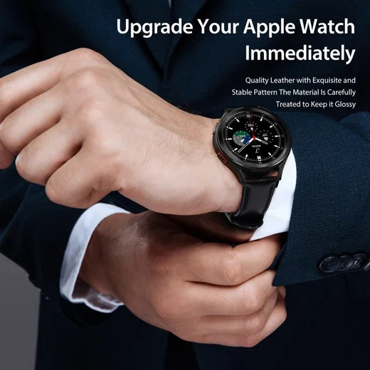 Dux Ducis Business - Universeel Smartwatch Bandje 22MM - Kunstleer - Zwart afbeelding 7