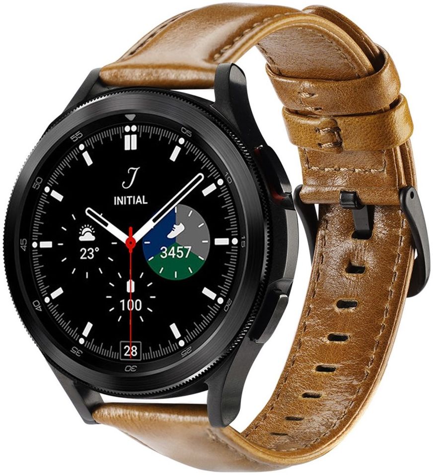 Dux Ducis Business - Universeel Smartwatch Bandje 22MM - Kunstleer - Bruin afbeelding 1