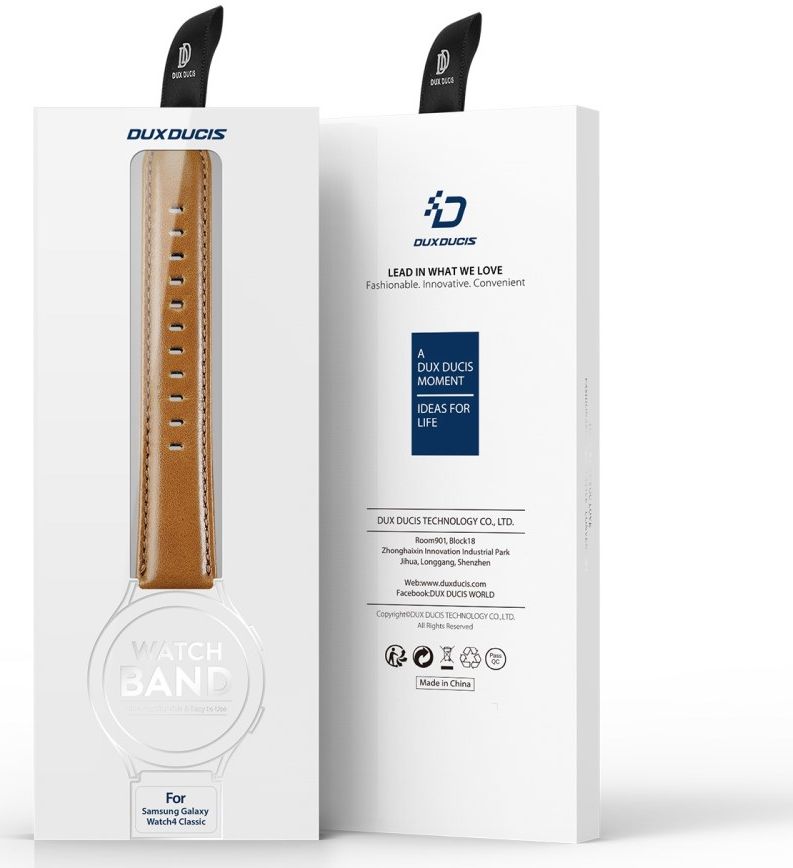 Dux Ducis Business - Universeel Smartwatch Bandje 22MM - Kunstleer - Bruin afbeelding 11