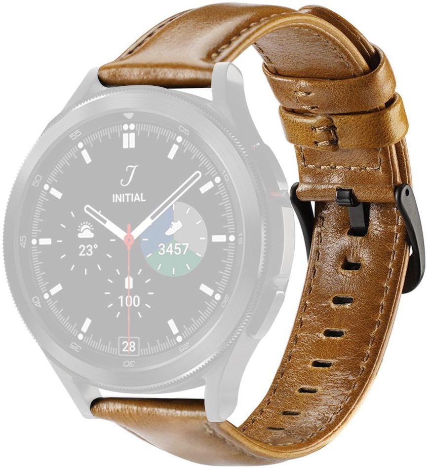 Dux Ducis Business - Universeel Smartwatch Bandje 22MM - Kunstleer - Bruin afbeelding 3