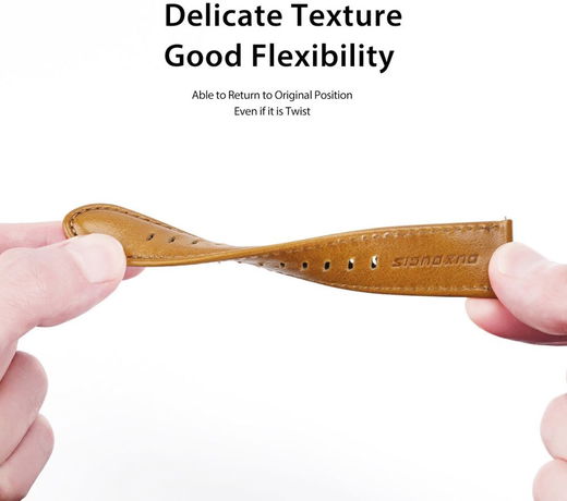 Dux Ducis Business - Universeel Smartwatch Bandje 22MM - Kunstleer - Bruin afbeelding 6