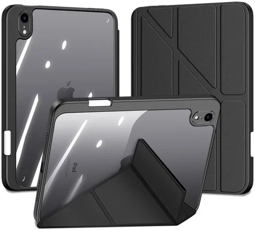 Dux Ducis Magi Series Apple iPad Mini 7/6 Hoes V-Fold Book Case Zwart afbeelding 2