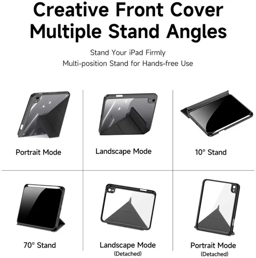 Dux Ducis Magi Series Apple iPad Mini 7/6 Hoes V-Fold Book Case Zwart afbeelding 9