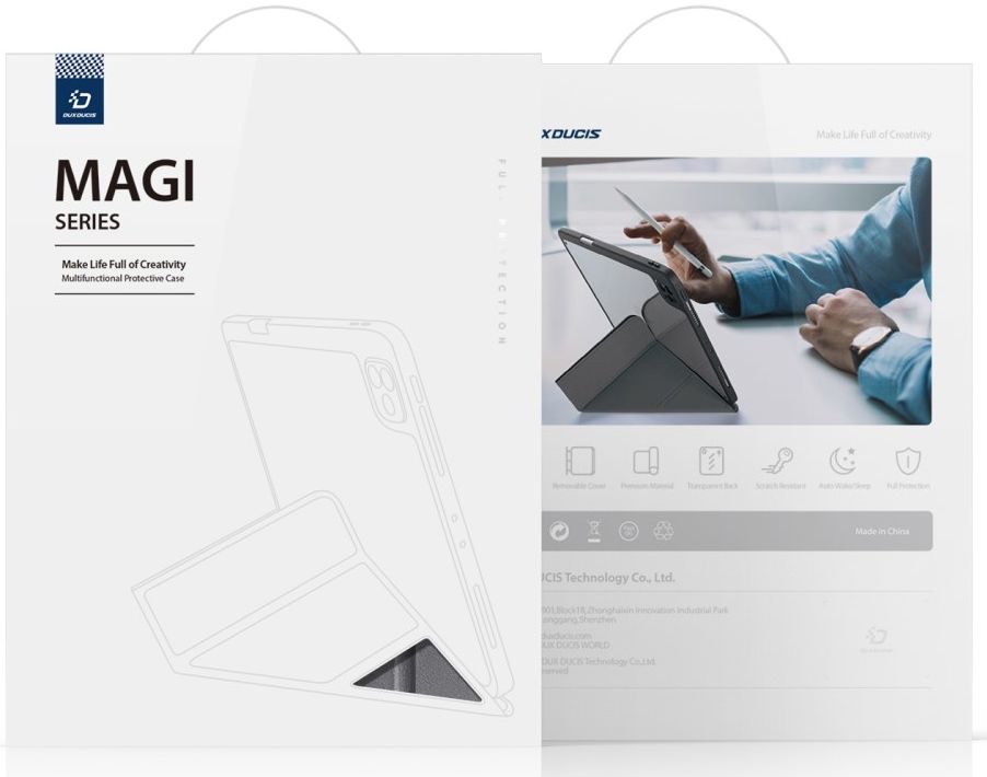 Dux Ducis Magi Series Apple iPad Mini 7/6 Hoes V-Fold Book Case Grijs afbeelding 12
