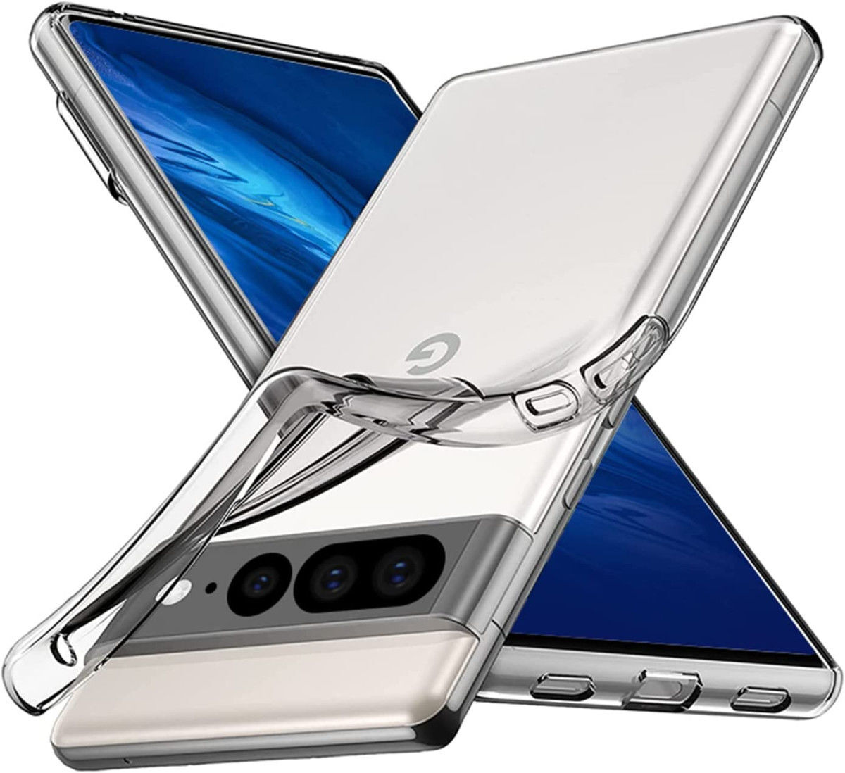Google Pixel 7 Pro Hoesje Dun TPU Back Cover Transparant afbeelding 2
