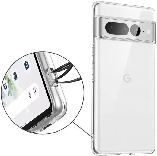 Google Pixel 7 Pro Hoesje Dun TPU Back Cover Transparant afbeelding 6