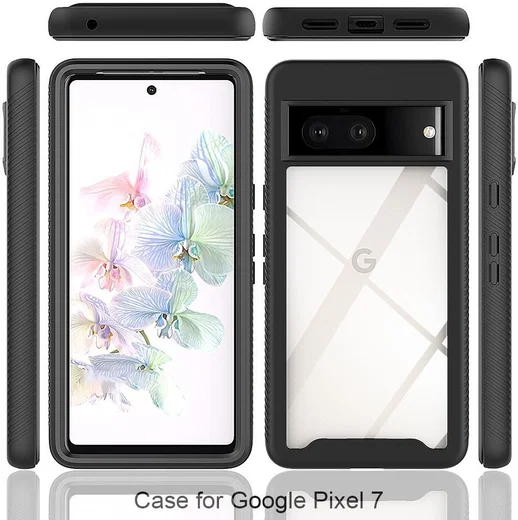 Google Pixel 7 Hoesje Volledig Schokbestendig Cover Zwart afbeelding 8