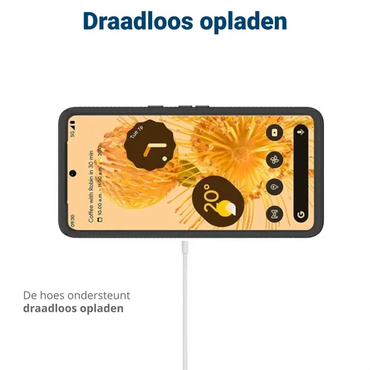 Google Pixel 7 Pro Hoesje Volledig Schokbestendig Hybride Cover Zwart afbeelding 5