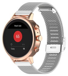 Universeel Milanees Smartwatch 18MM Bandje - Roestvrij Staal - Zilver afbeelding