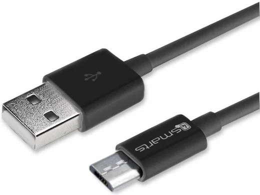 4smarts USB-A naar Micro-USB Kabel 1 Meter Zwart afbeelding 2