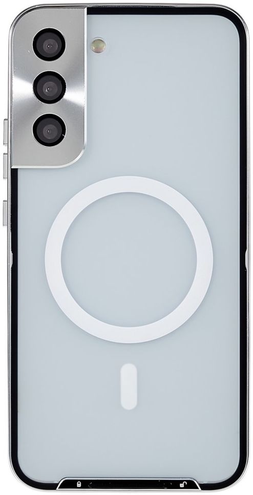 Samsung Galaxy S22 Plus Hoesje Camera Protectie MagSafe Case Zilver afbeelding 1