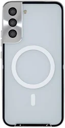Samsung Galaxy S22 Plus Hoesje Camera Protectie MagSafe Case Zilver afbeelding