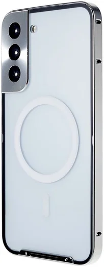 Samsung Galaxy S22 Plus Hoesje Camera Protectie MagSafe Case Zilver afbeelding 3