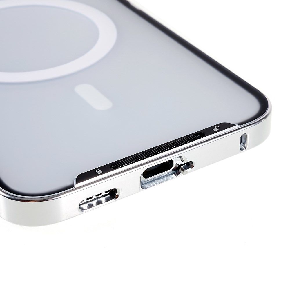 Samsung Galaxy S22 Plus Hoesje Camera Protectie MagSafe Case Zilver afbeelding 4