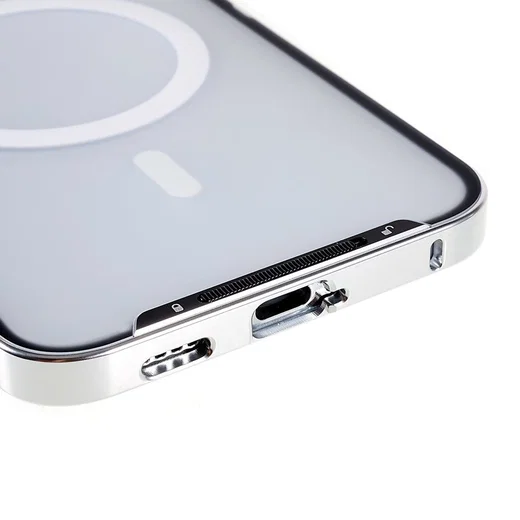 Samsung Galaxy S22 Plus Hoesje Camera Protectie MagSafe Case Zilver afbeelding 4