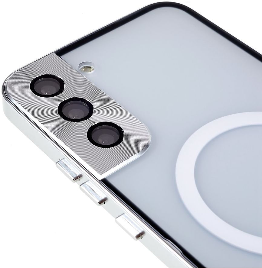 Samsung Galaxy S22 Plus Hoesje Camera Protectie MagSafe Case Zilver afbeelding 7