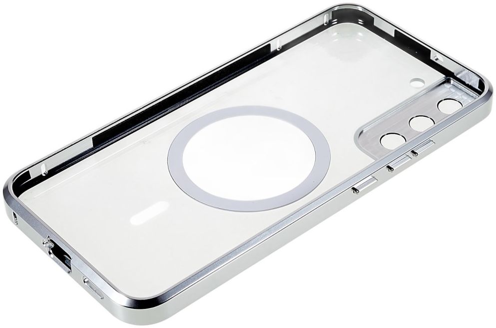 Samsung Galaxy S22 Plus Hoesje Camera Protectie MagSafe Case Zilver afbeelding 9