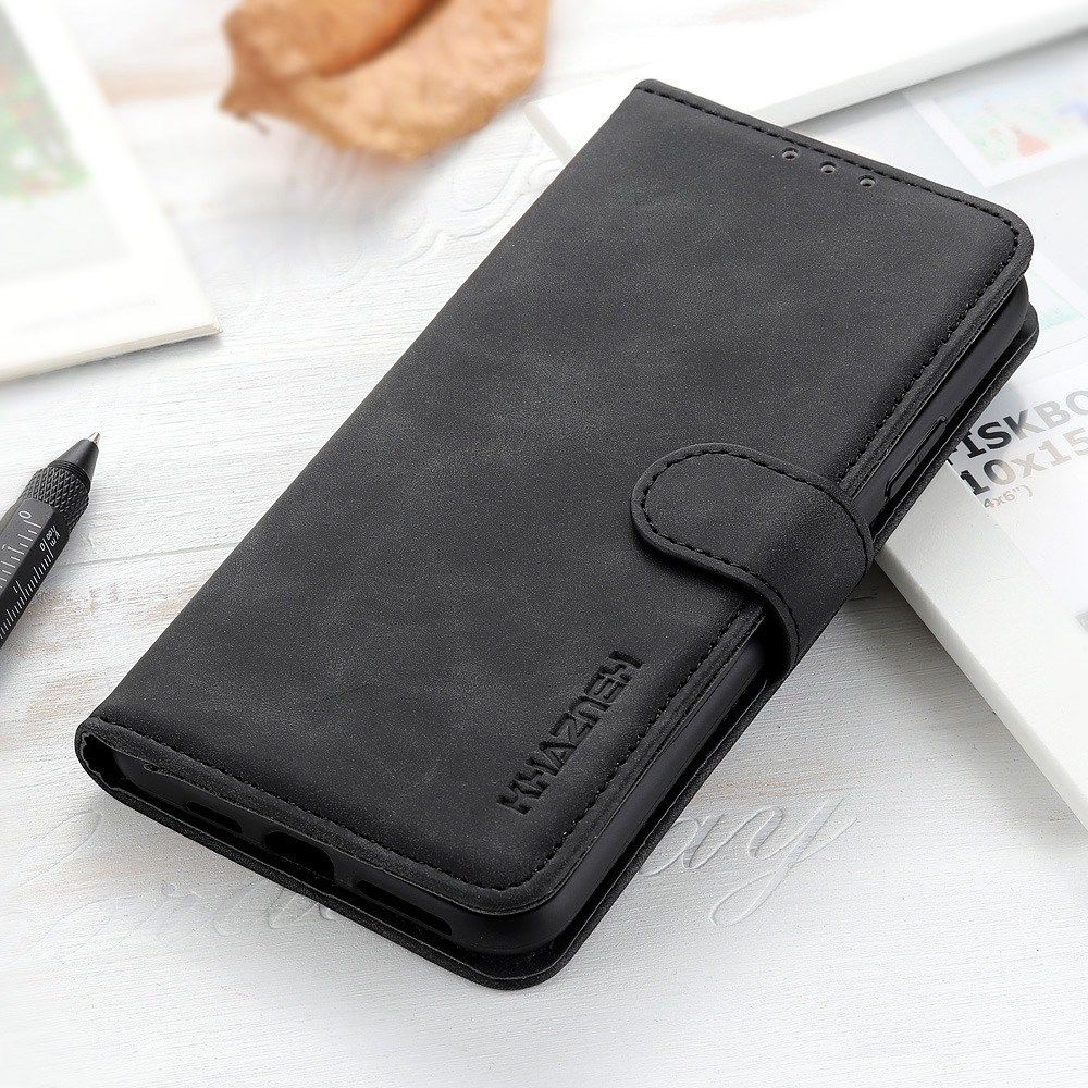 KHAZNEH Sony Xperia 1 IV Hoesje Retro Wallet Book Case Zwart afbeelding 4