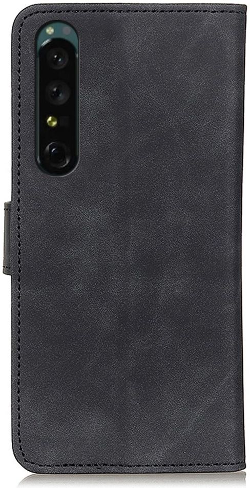 KHAZNEH Sony Xperia 1 IV Hoesje Retro Wallet Book Case Zwart afbeelding 7