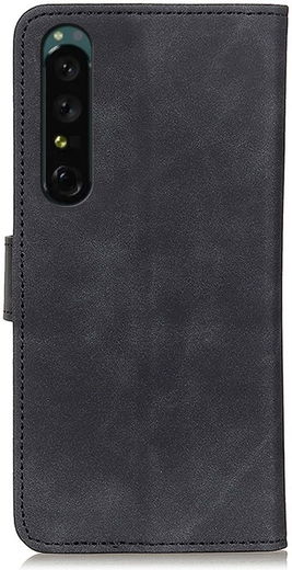 KHAZNEH Sony Xperia 1 IV Hoesje Retro Wallet Book Case Zwart afbeelding 7