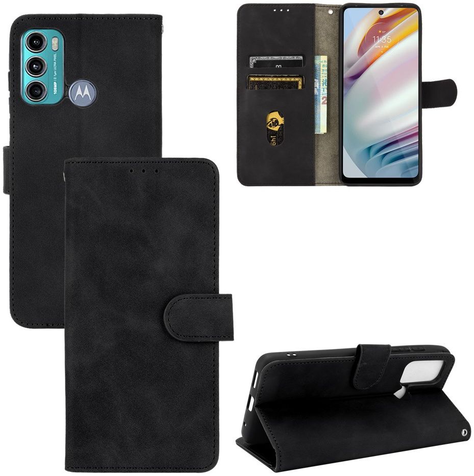 Motorola Moto G60 Hoesje Wallet Book Case Kunstleer Zwart afbeelding 8