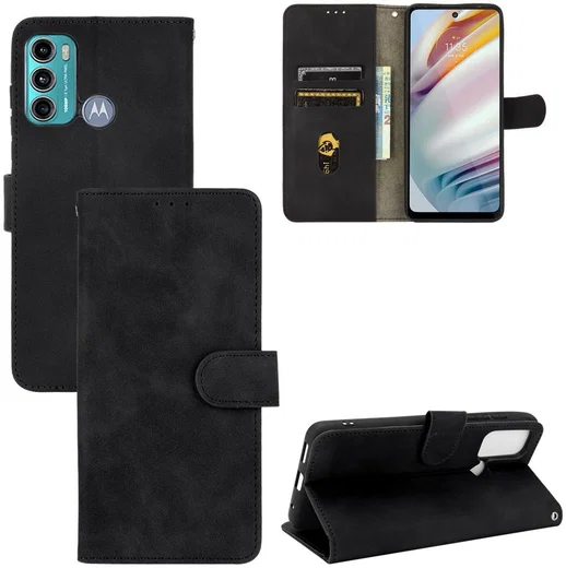 Motorola Moto G60 Hoesje Wallet Book Case Kunstleer Zwart afbeelding 8