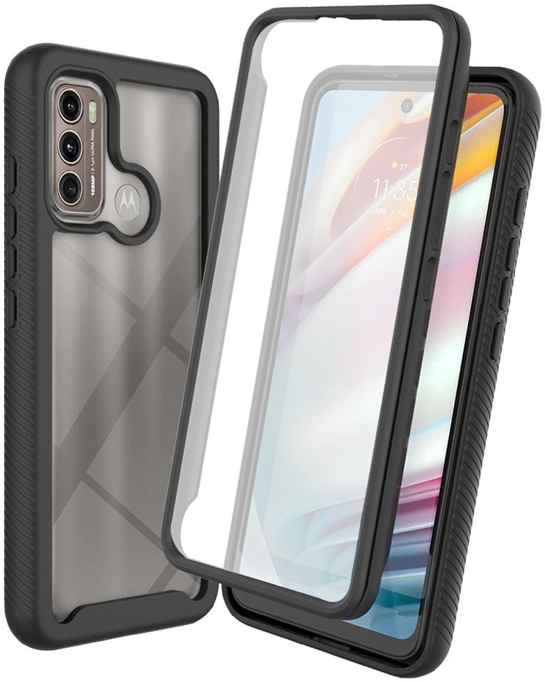 Motorola Moto G60 Hoesje Full Protect 360° Cover Hybride Zwart afbeelding 1