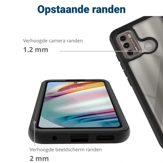 Motorola Moto G60 Hoesje Full Protect 360° Cover Hybride Zwart afbeelding 6