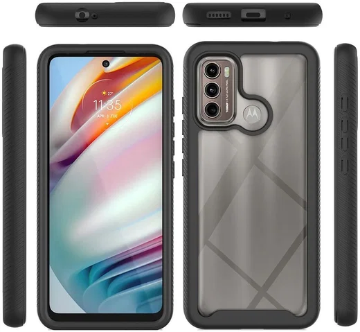 Motorola Moto G60 Hoesje Full Protect 360° Cover Hybride Zwart afbeelding 8