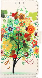 Motorola Moto G42 Hoesje Portemonnee Book Case met Tree Print afbeelding