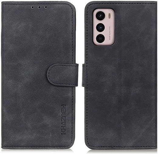 KHAZNEH Motorola Moto G42 Hoesje Wallet Book Case Kunstleer Zwart afbeelding 2