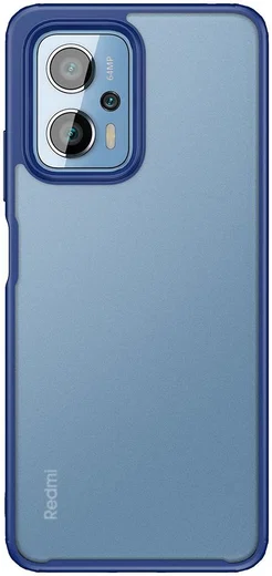 Xiaomi Poco X4 GT Hoesje Armor Back Cover Transparant Blauw afbeelding 2