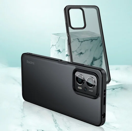 Xiaomi Poco X4 GT Hoesje Armor Back Cover Transparant Blauw afbeelding 7