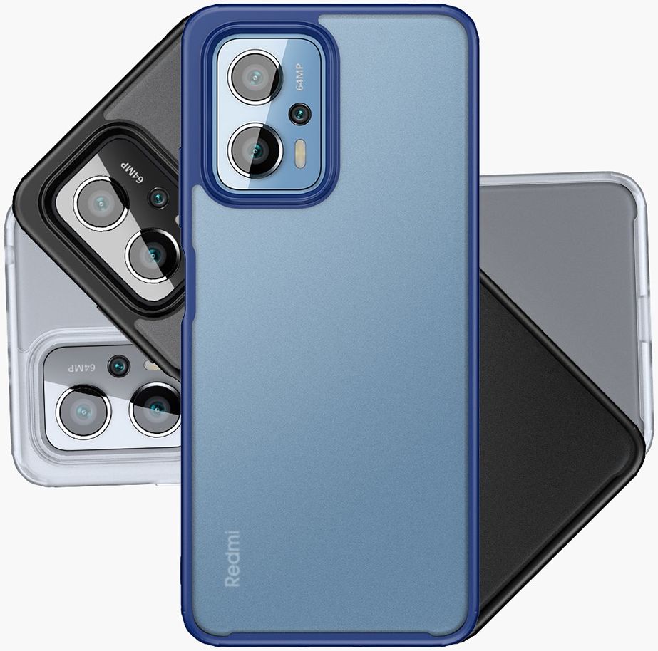 Xiaomi Poco X4 GT Hoesje Armor Back Cover Transparant Blauw afbeelding 8