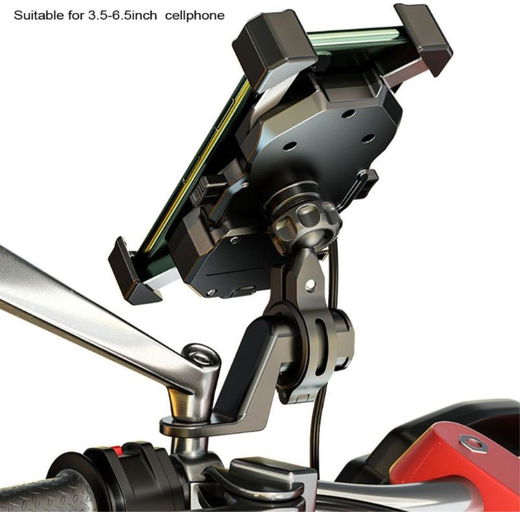 Universele Telefoonhouder Motor met Draadloos Opladen 15W Zwart afbeelding 4