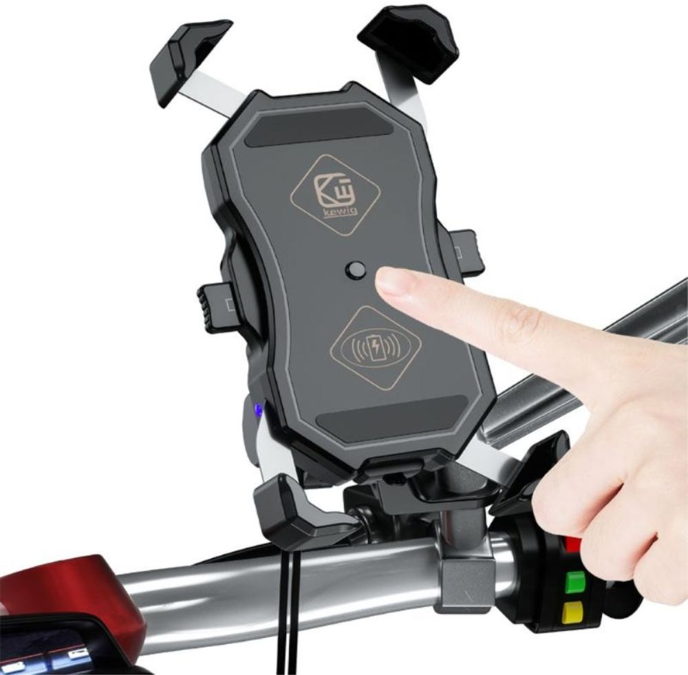 Universele Telefoonhouder Motor met Draadloos Opladen 15W Zwart afbeelding 2