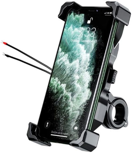 Universele Telefoonhouder Motor met Draadloos Opladen 15W Zwart afbeelding 5