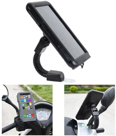 Universele Telefoonhouder Motor Stuur Waterdicht Zwart afbeelding 4
