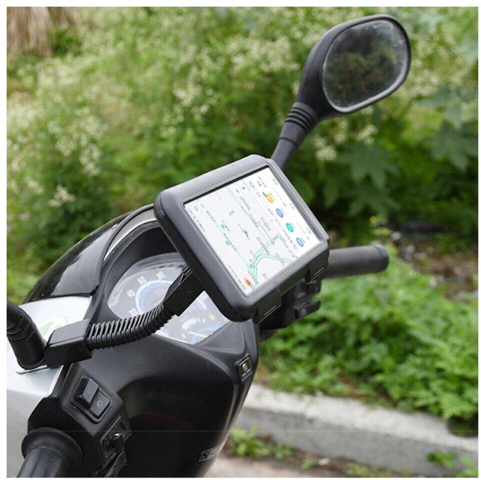 Universele Telefoonhouder Motor Stuur Waterdicht Zwart afbeelding 7
