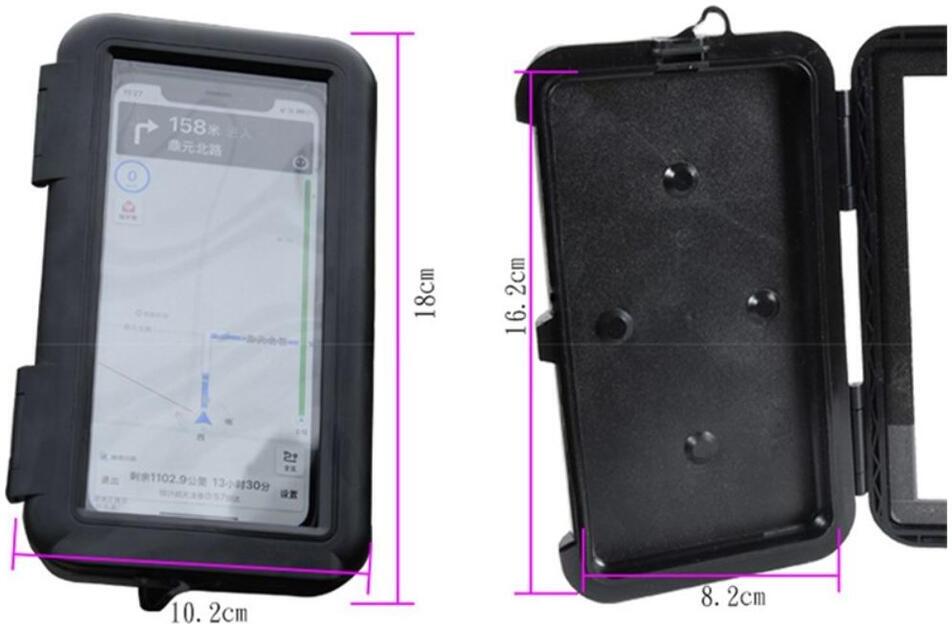 Universele Telefoonhouder Motor Stuur Waterdicht Zwart afbeelding 6