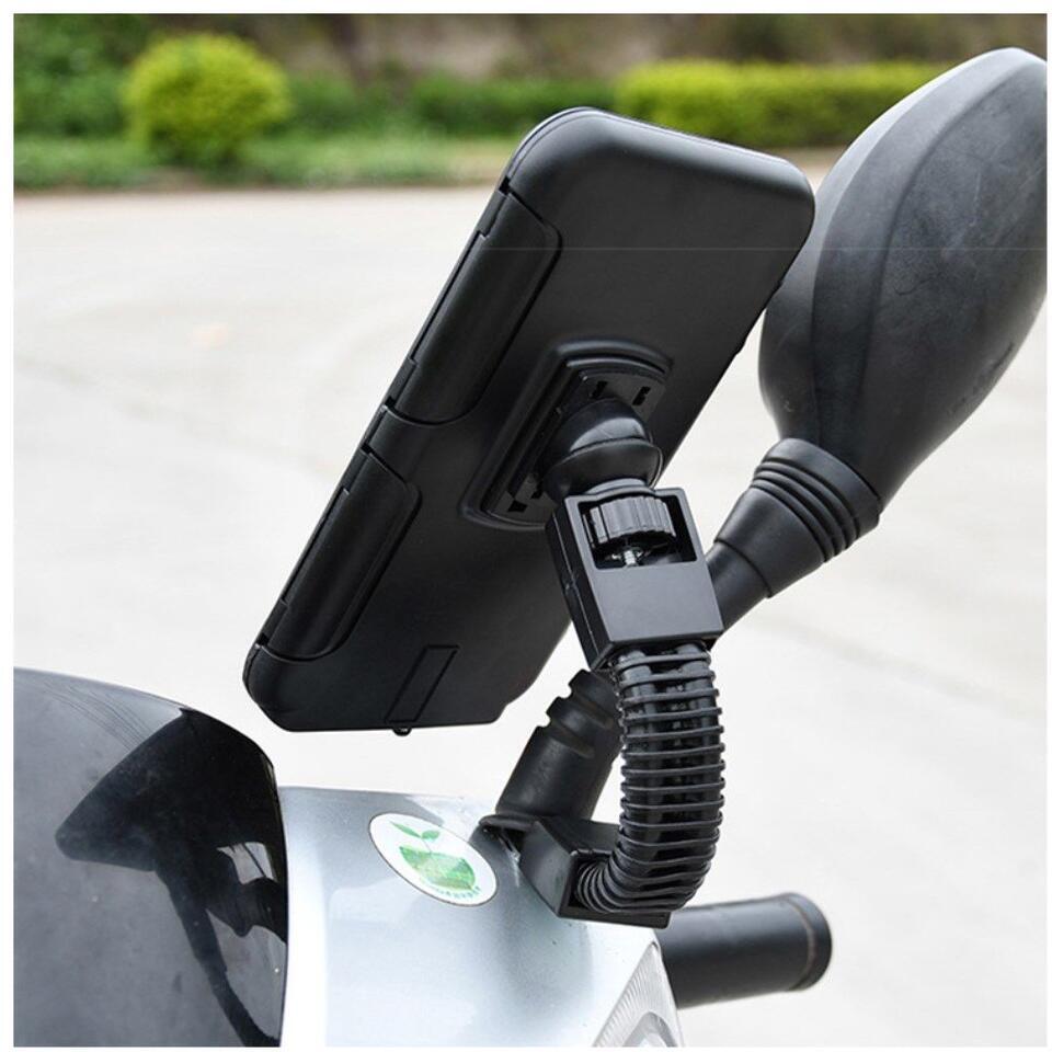 Universele Telefoonhouder Motor Stuur Waterdicht Zwart afbeelding 5